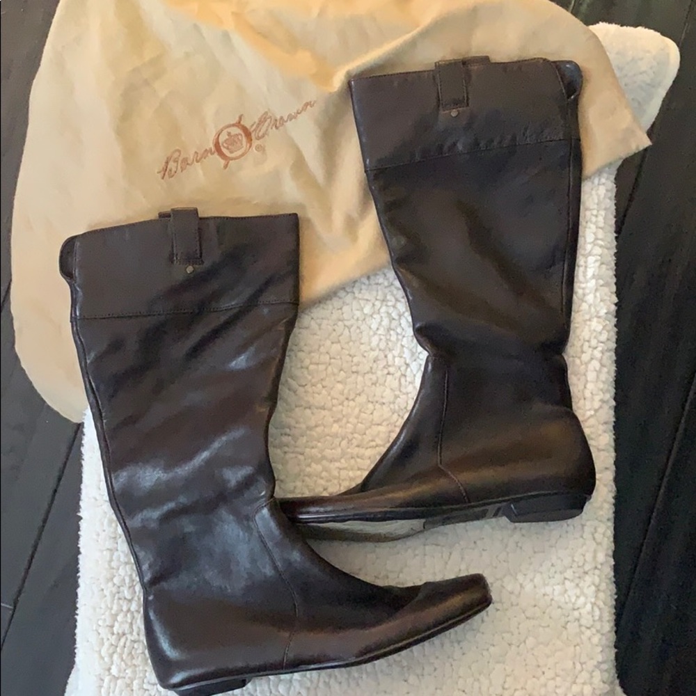 Born Brown Leather Boots - Size: 8